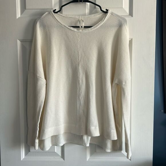 Anthropologie Waffle Knit Pullover Blouse Top Size S - Picture 3 of 7